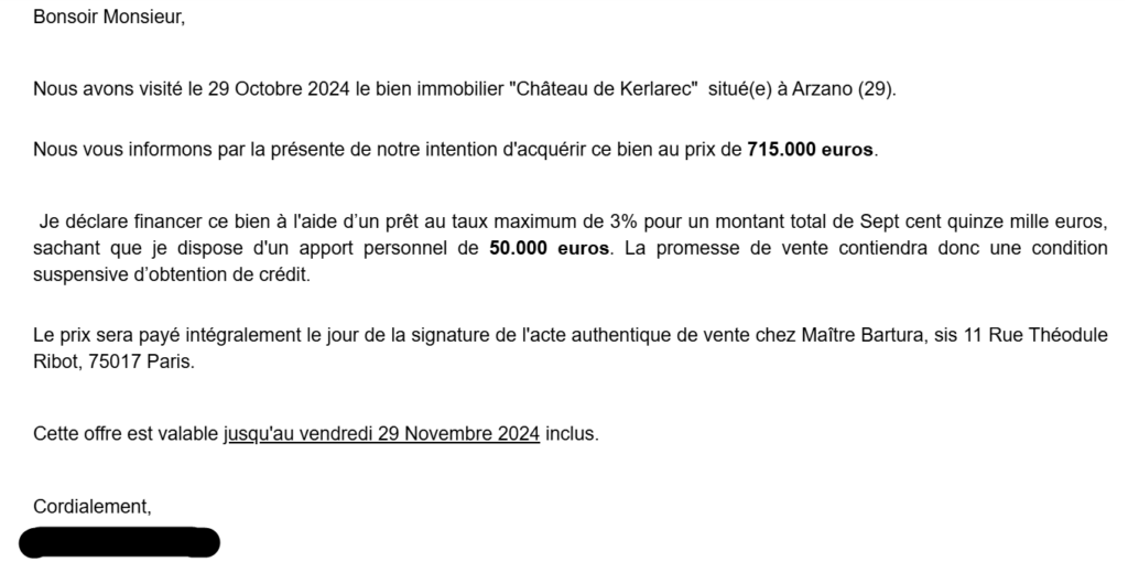 Offre chateau kerlarec
Stage chez Terre d'immo